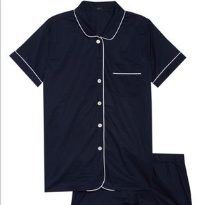 J. Crew Tipped Navy Short Pajamas sz XS